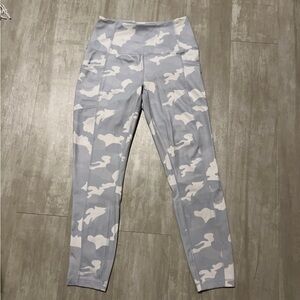 Blue Camouflage Leggings